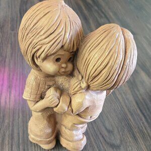 Vintage (70's) FANNYKINS, "Dancin'" Girl & Boy Resin/Clay Statue